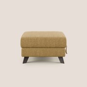 Moon Pouf contenitore e piedini alti in tessuto morbido ad intreccio soft-touch impermeabile T06 giallo