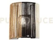 Applique a parete coconut bianco nero e marrone in carta naturale e...