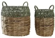 Set di Cestini DKD Home Decor Rattan (33 x 33 x 40 cm)