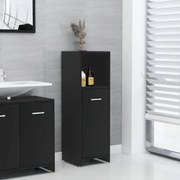 Mobile Da Bagno Nero 30x30x95 Cm İn Legno Multistrato /