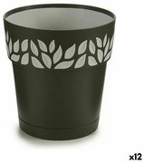 Vaso Autoirrigante Stefanplast Cloe Antracite Plastica 15 x 15 x 15 cm (12 Unità)