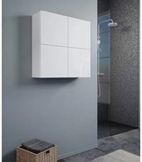 Pensile CUBOTTO a 4 ante con apertura PUSH&PULL Bianco Lucido