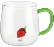 Mug in vetro borosilicato 380 ml fragola