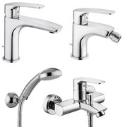 Set miscelatori Paffoni Lime lavabo bidet vasca con duplex e kit doccia