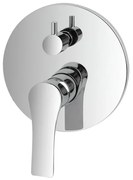 Miscelatore doccia con deviatore Flat cromato con corpo incasso incluso