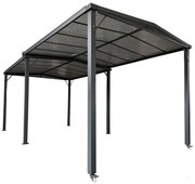 LINDA - gazebo allungabile in alluminio e policarbonato