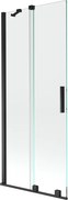 Mexen Velar paratia doccia a 2 ante scorrevoli 80 x 150 cm, trasparente, nero - 896-080-000-01-70