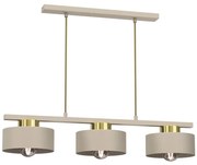 Lampadario a sospensione con filo MARTI 3xE27/15W/230V beige/oro