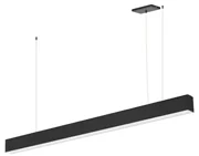 Lampada Lineare LED a Sospensione 42W 120cm Nera, con driver PHILIPS Colore Bianco Variabile CCT