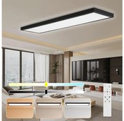 Brilagi-LED Plafoniera da bagno dimmerabile FRAME SMART LED/50W/230V IP44, nero con telecomando