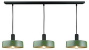 Lampadario a sospensione con filo HAKI 3xE27/60W/230V verde/nero