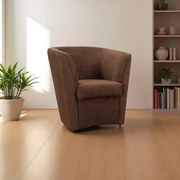 Poltrona in tessuto Marrone antimacchia moderna