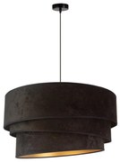 Duolla - Lampadario a sospensione con filo DEVON 1xE27/40W/230V diametro 45 cm nero/oro