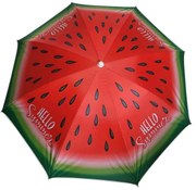 ombrellone spiaggia poliestere uv 200/32 decoro anguria e fenicottero