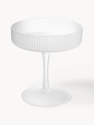 Set di 2 coppe da champagne in vetro soffiato con scanalatura in rilievo Ripple