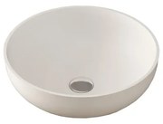 Lavabo da appoggio BADEN HAUS tondo in solid surface bianco