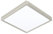 Plafoniera Moderna Fueva Z Alluminio Nichel Satinato Led Integrato 19,5W