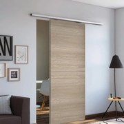 Porta scorrevole reversibile Swin in mdf marrone, L 93 x H 212 cm, con binario Belem