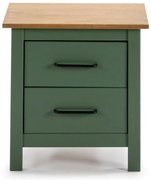 Comodino in legno verde Miranda - Marckeric
