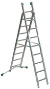 Scala a sfilo FACAL Super Prima 2 rampe in alluminio 2 x 9 gradini portata massima 150 kg EN 131 per lavori fino a 5.7 m