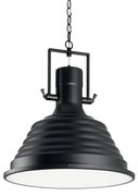 Sospensione Rustica-Country Fisherman Metallo Nero 1 Luce E27