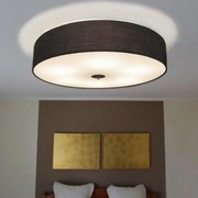 Lampada da soffitto country nera 70 cm - Drum