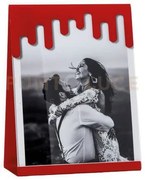 Portafoto di design vernissage piccolo rosso lucido in ferro e poli...