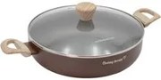 Tegame 28 cm marrone scritta Cooking Therapy con coperchio