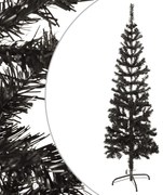 Albero di Natale Artificiale Sottile con Base Nero in PVC, 150 cm / Naturale