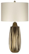 Lampada Da Scrivania Contemporanea Newham In Ceramica Bronzo Bianco 1 Luce E27