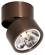 Faretto moderno rotondo orientabile bronzo scuro - Go Nine
