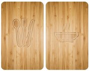 Set di 2 copri stufe in vetro, 52 x 30 cm Lunch - Wenko