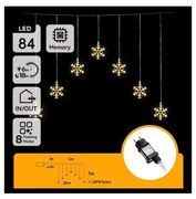 Aigostar - Catena luminosa natalizia LED da esterno 84xLED/230V 1,2x1m IP44 bianco caldo con fiocchi di neve