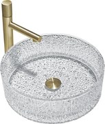 Mexen Dema lavandino da appoggio in vetro 39 x 39 cm, trasparente - 24043900