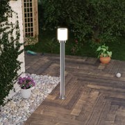 Paletto da Giardino 100cm, acciaio INOX, IK06, IP54, base E27 Base E27