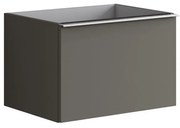 Mobile da bagno da fissare sotto lavabo L 60 x H 40 x P 45.5 cm grigio laccato, 2 cassetti Pixel plain
