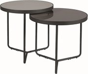Set di Tavolini da caffè Penelope in grigio/grigio chiaro/nero