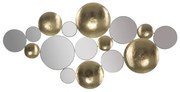 Pannello Decorativo Gold Mirror Glam 118X2,5X60 Cm In Ferro Con Specchi