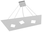 Sospensione Moderna Note Metallo Grigio 3 Luci Gx53