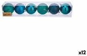 Set di palline di Natale Azzurro Plastica Ø 7 cm (12 Unità)