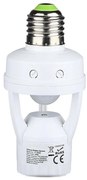 Sensore PIR per lampadina E27 bianco