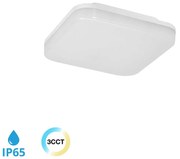 Plafoniera LED 18W IP65 Quadrata 22x22cm CCT Bianco Variabile