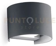 Ges876c- applique in alluminio e vetro colore antracite led 3000k 9...