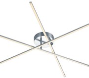 Plafoniera LED Tiriac Ø 100 cm argento IP20 bianco caldo, 950 lumen TRIO LIGHTING INTER