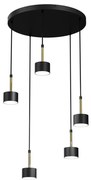 Lampadario su corda ARENA 5xGX53/11W/230V nero/oro