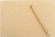 Spianatoia in legno per impasti tradizionali senza bordo con mattarello 65x45 cm