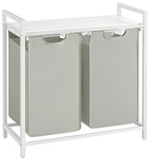 Cesto per la biancheria REX bianco