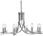 Ascona 8lt pendant - metallo cromato e vetro