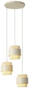 Lampada a sospensione moderna beige con corda a 3 luci - Kora