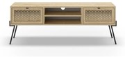 Tavolo TV in rovere colore naturale 140x51 cm Ecrin - Marckeric